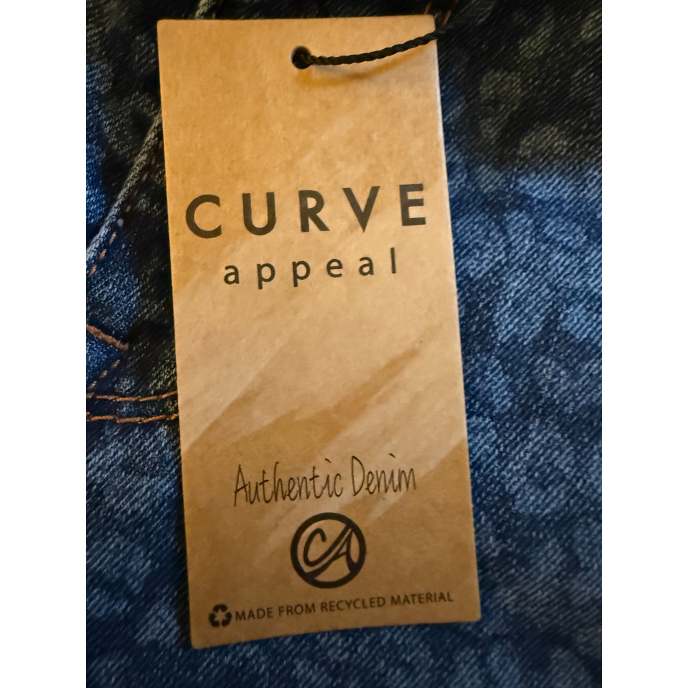 Curve Appeal Jeans Womens Size 4 High Rise Wide Leg Leopard Print Cotton NWT - Picture 10 of 15
